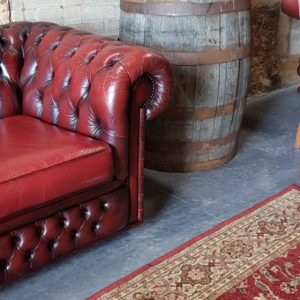 Wedding Prop Hire Scotland Oxblood Chesterfield Seating Area
