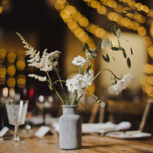 Bottles of flowers Wedding Centrepiece