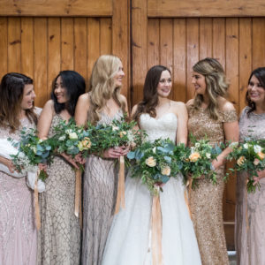 Greenery wedding bouquet summer