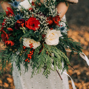 Winter Wedding wild bridal flowers