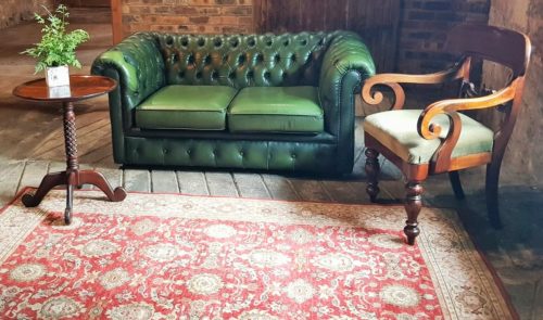 Green Chesterfield Seating area