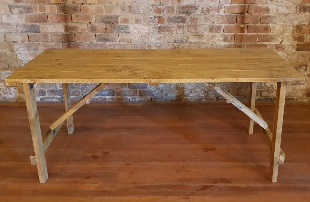Rustic Wooden Trestle Table Vintage Gathering