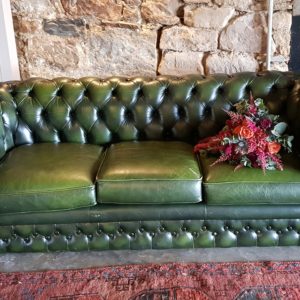 Green 3-seater Chesterfield Sofa for Hire Scotland