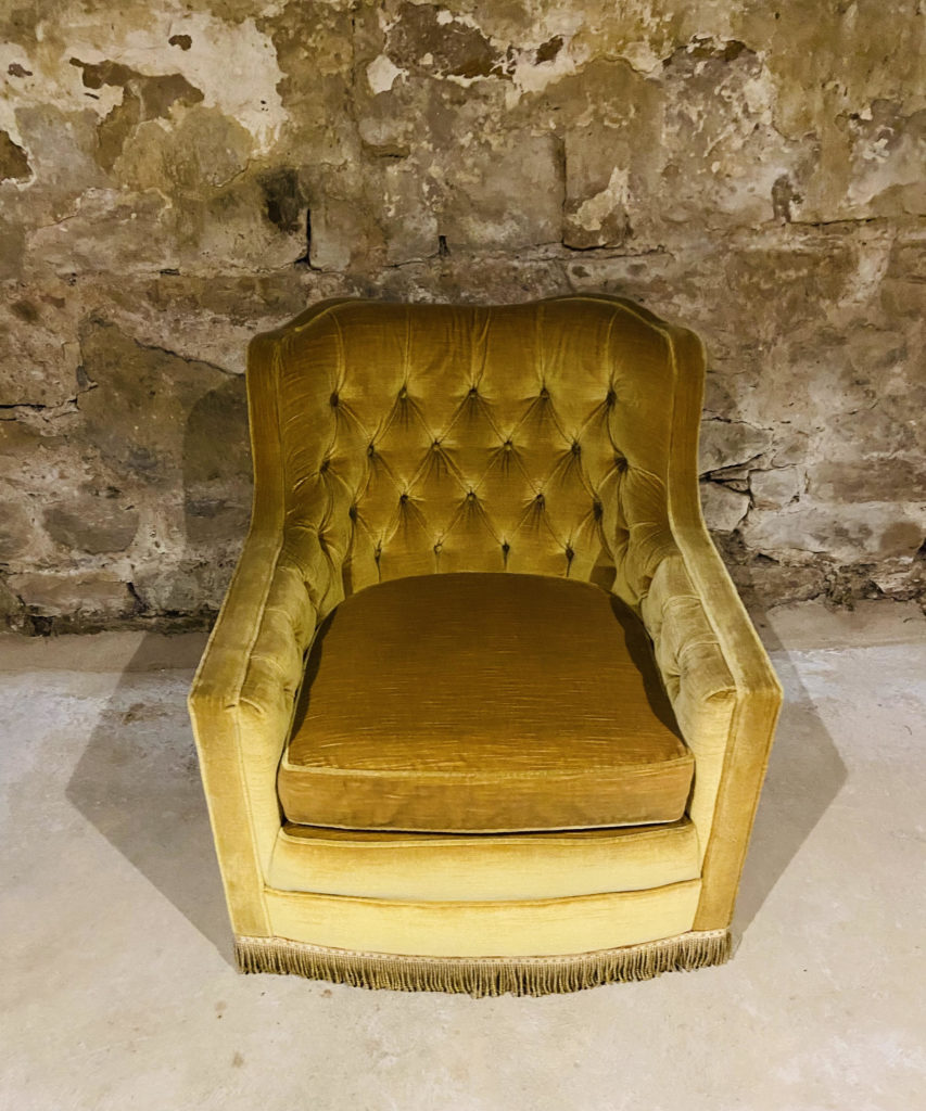 Yellow armchair Vintage Gathering