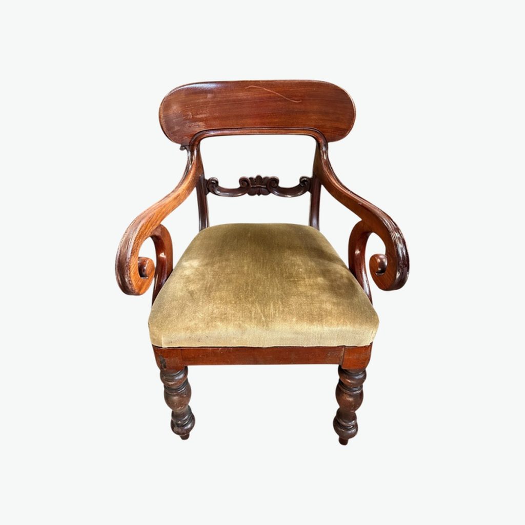 Antique Green Captain’s Chair