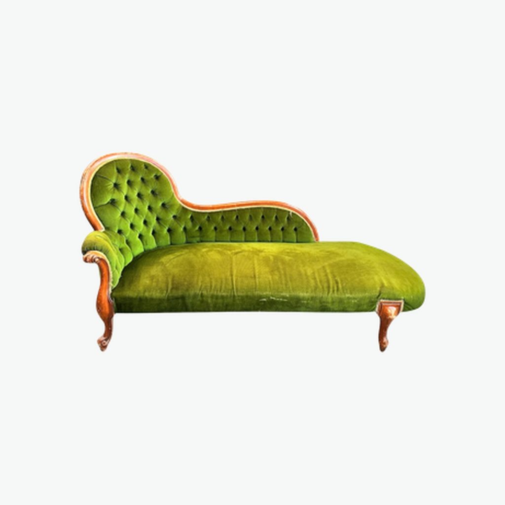 Antique Green Chaise Longue