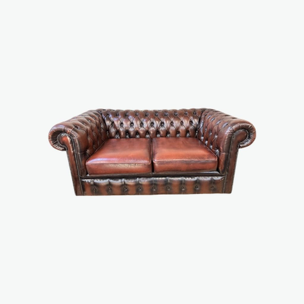 Brown Chesterfield 2-seater