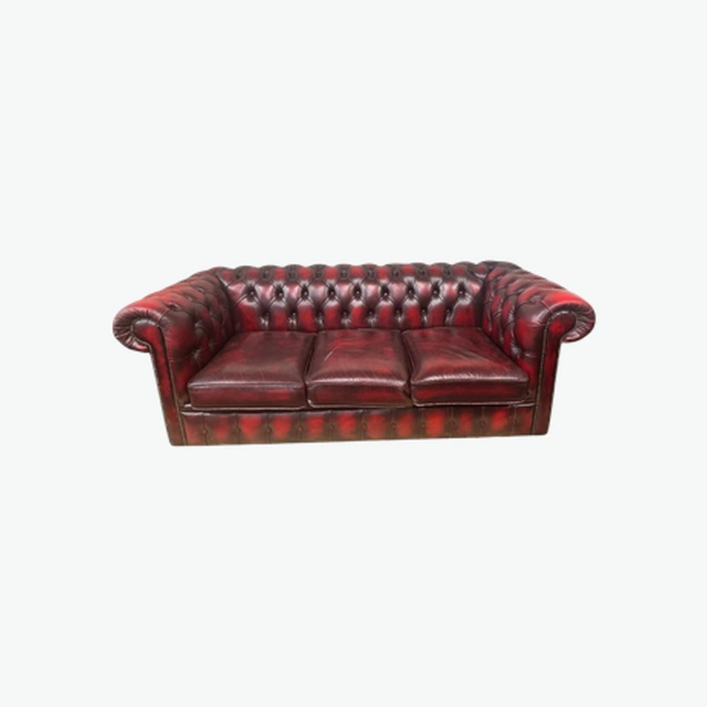 Oxblood Chesterfield 3-seater