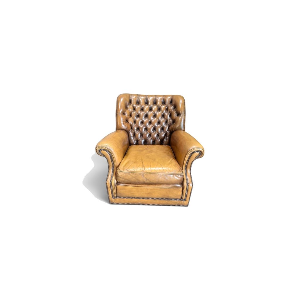 Vintage Brown Chesterfield Armchair
