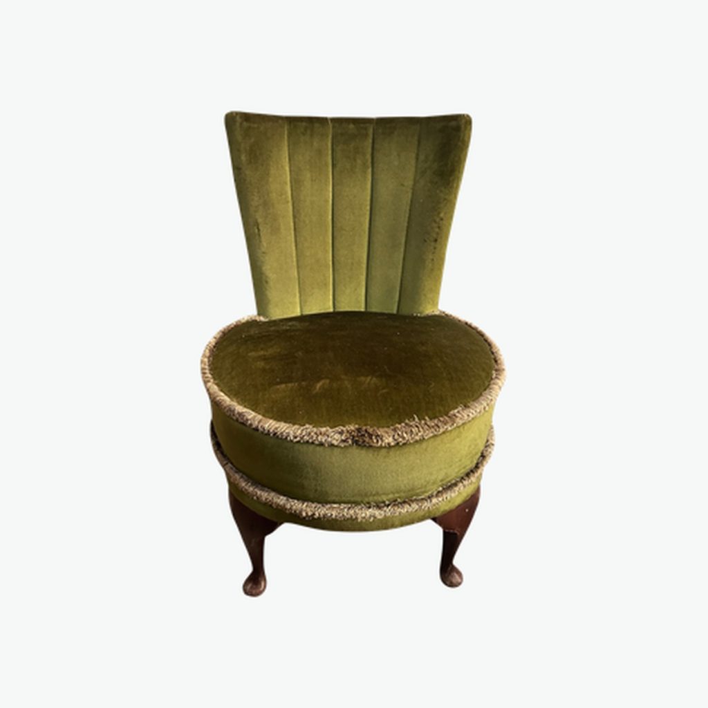 Vintage Green Tassle Chair