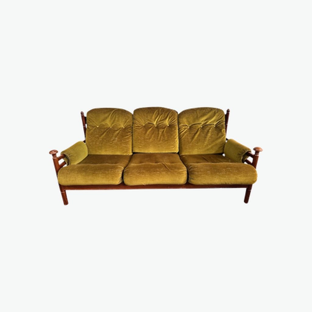 Vintage Olive 3-seater sofa