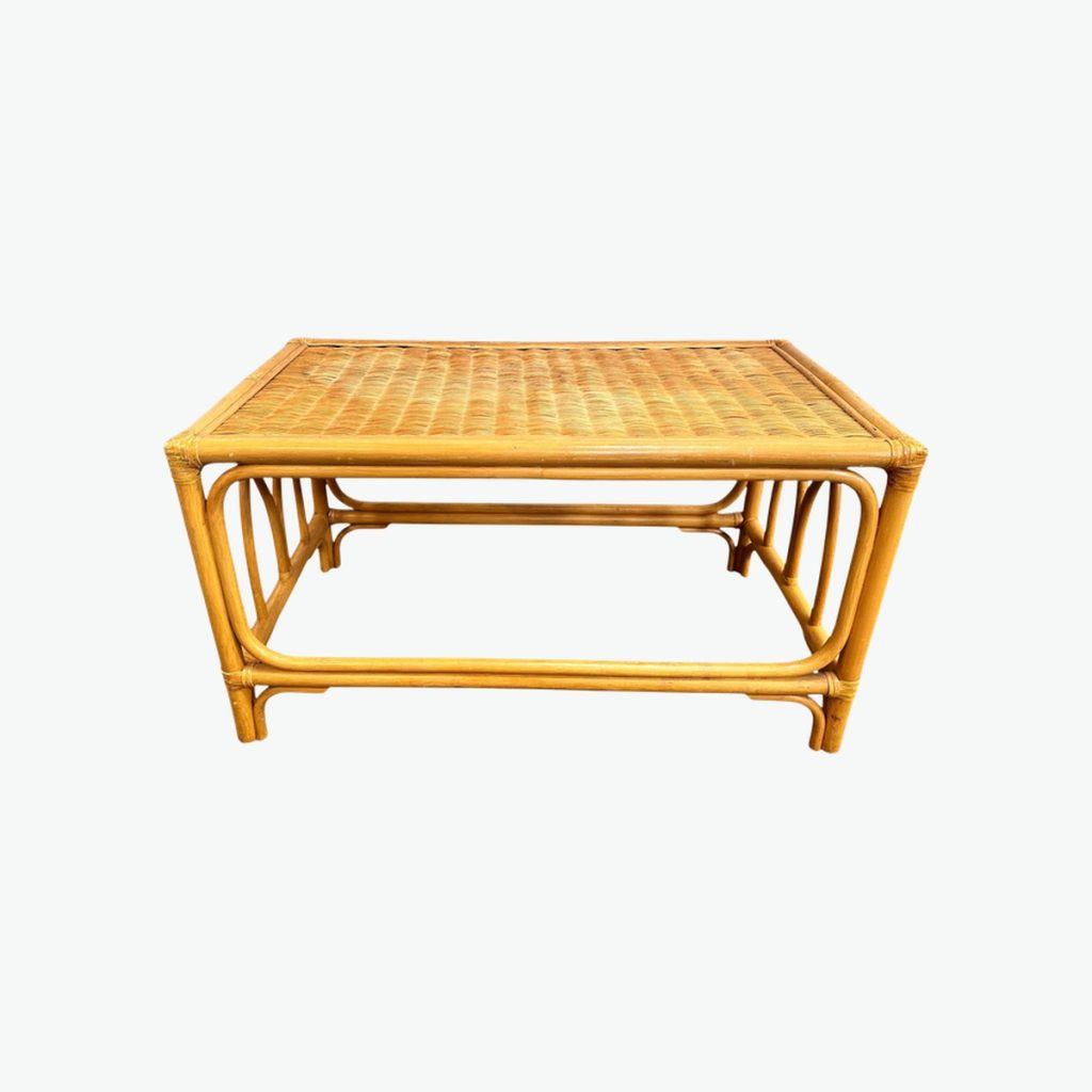 Vintage Wicker Coffee Table 2