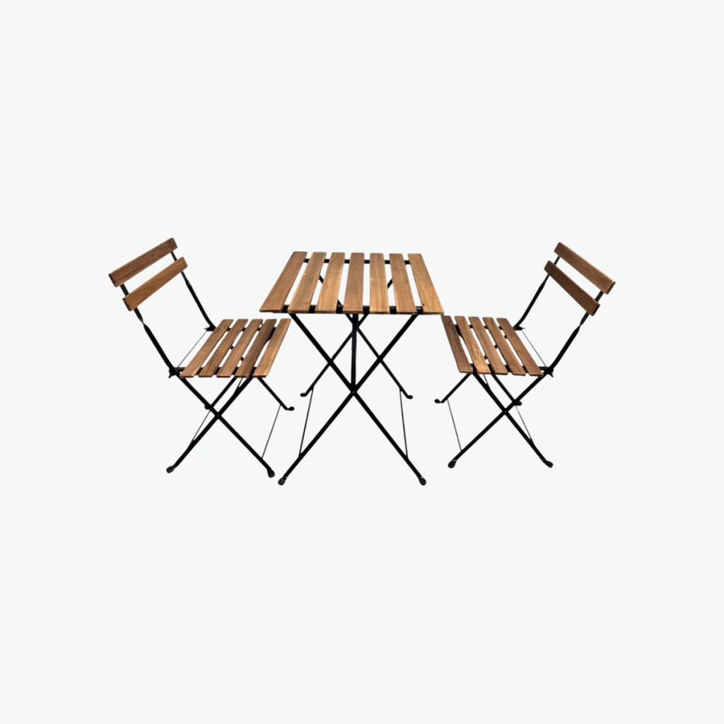 Wooden Bistro Set  (2 chairs & table)