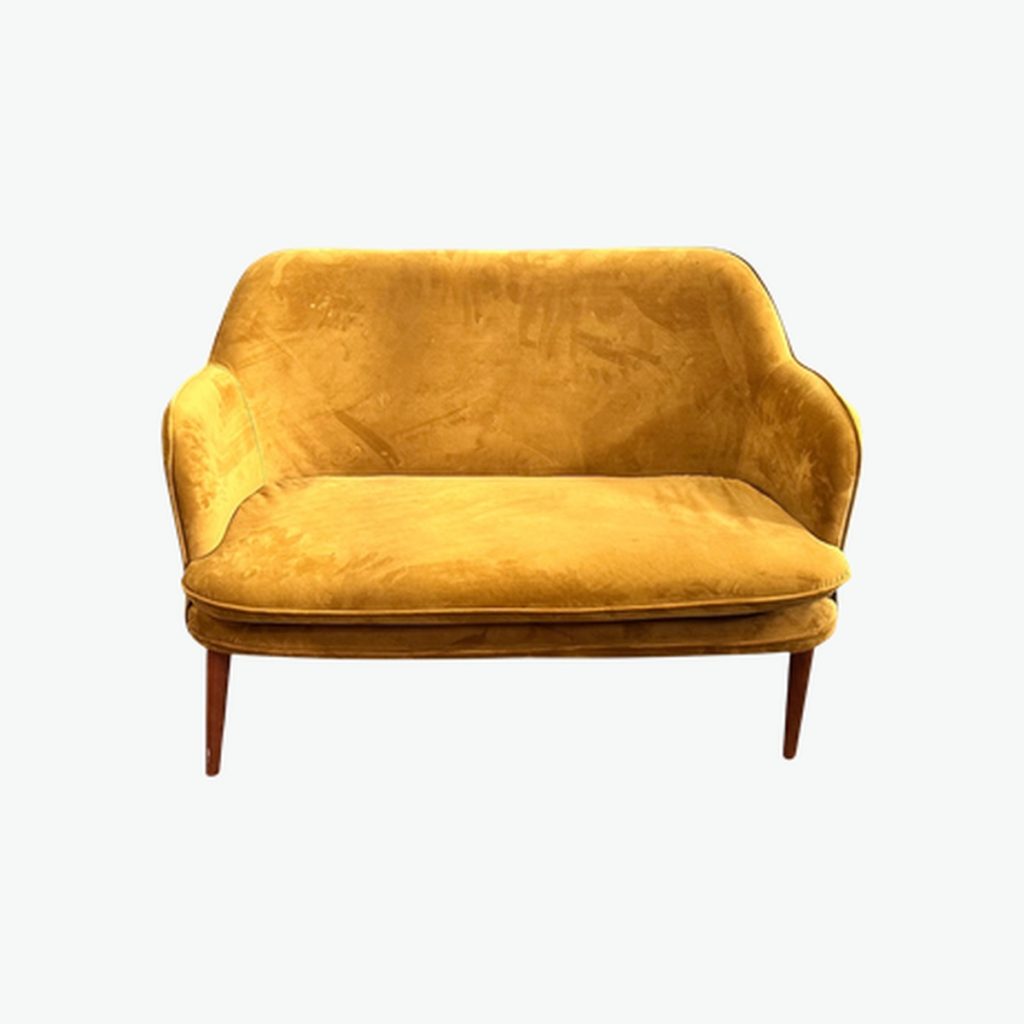 Yellow 2-seater velvet Sofa